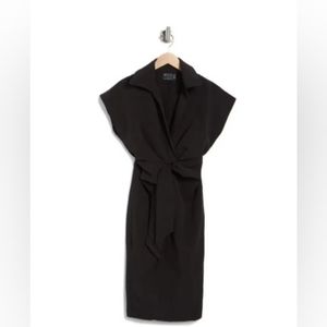 ASOS CAP SLEEVE TIE FRONT DRESS